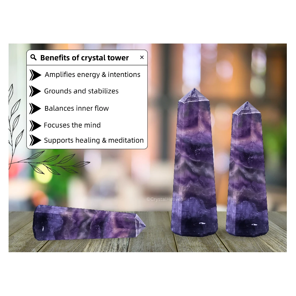 Purple Fluorite Tower (2" to 3" inch)