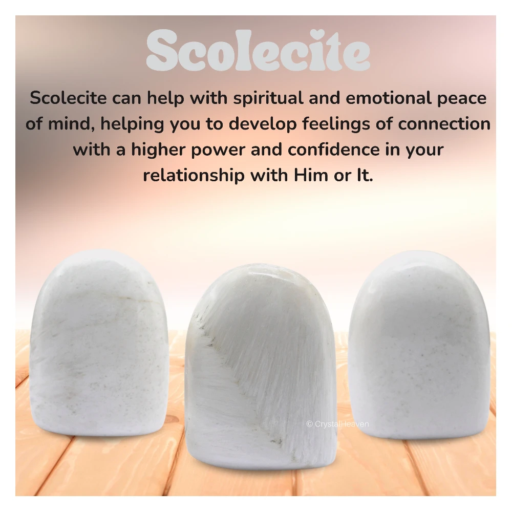 Scolecite Standing Palm Stone (Large)