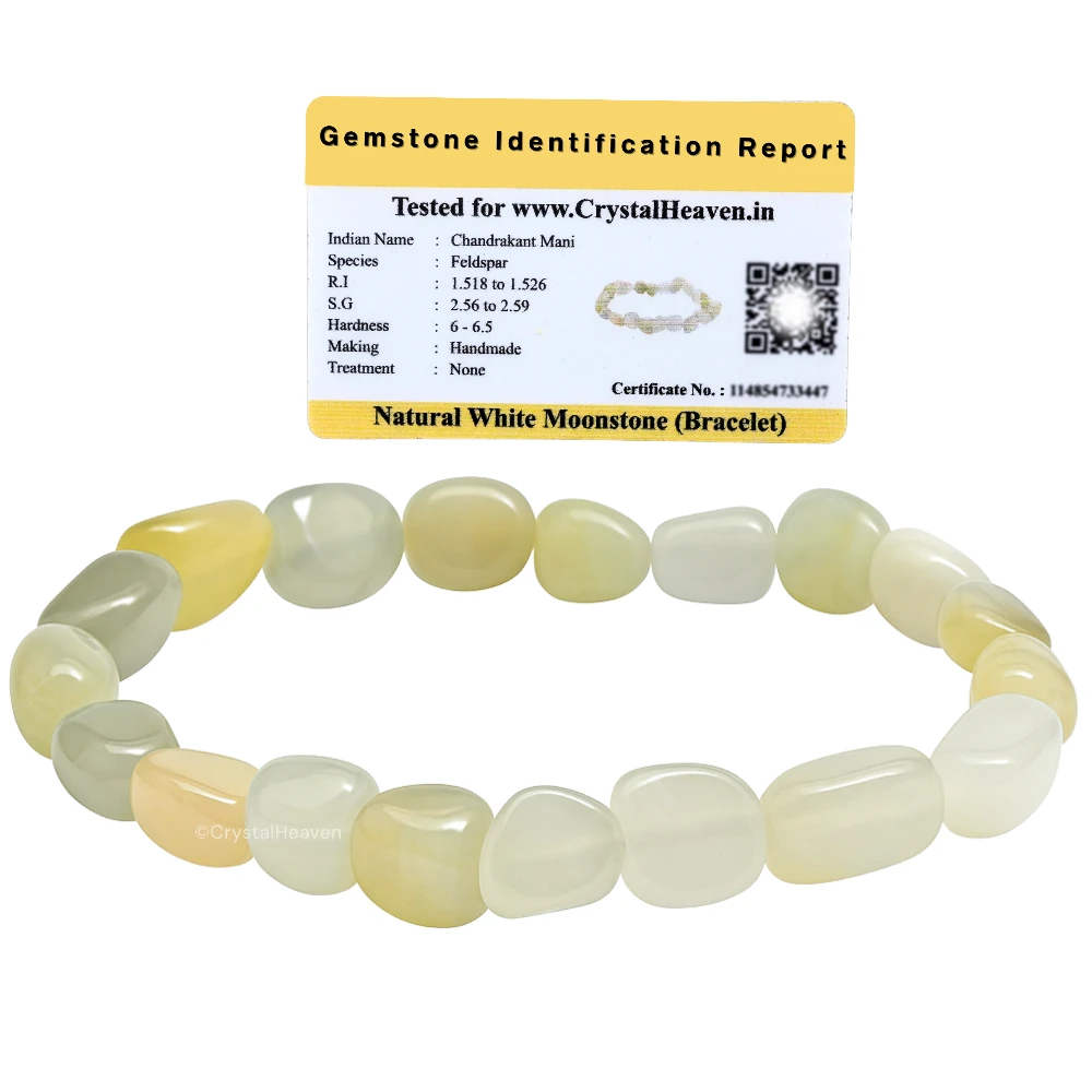 White Moonstone Tumbled Bracelet (Elastic)