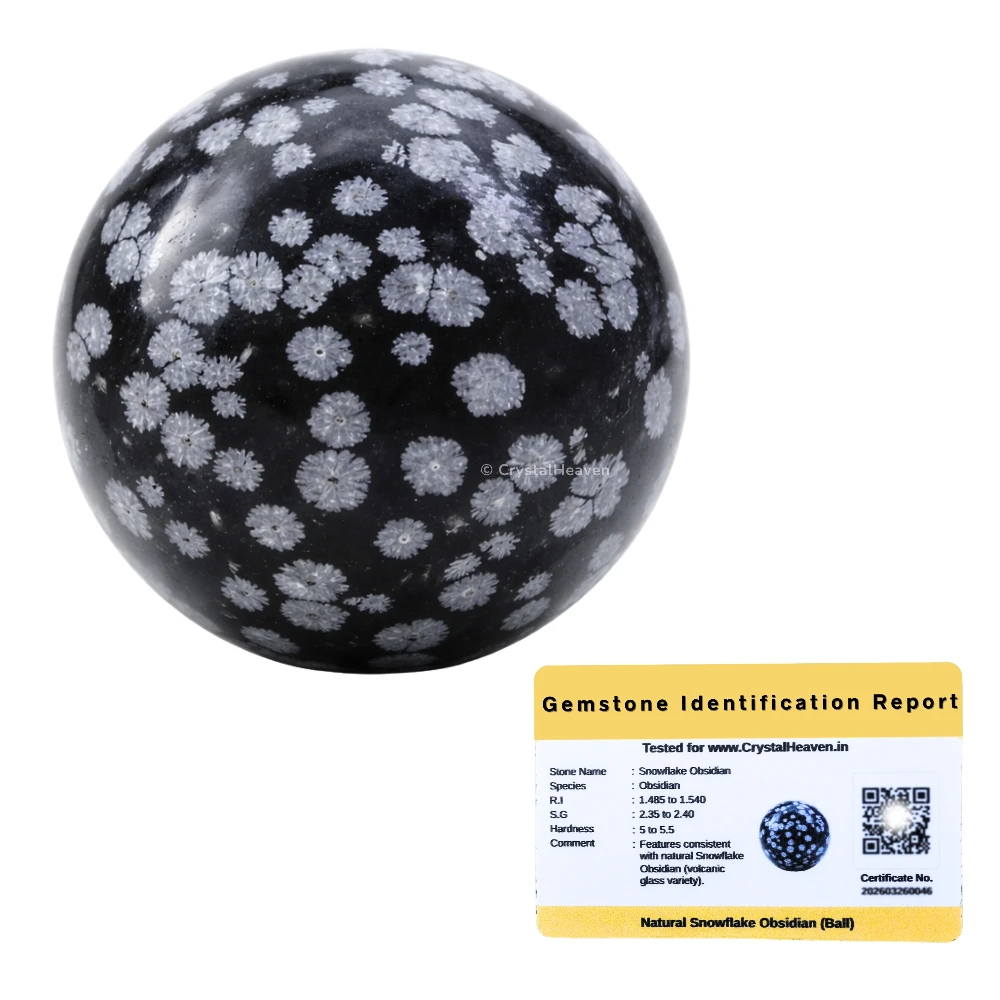 Snowflake Obsidian Sphere (2 Inch)