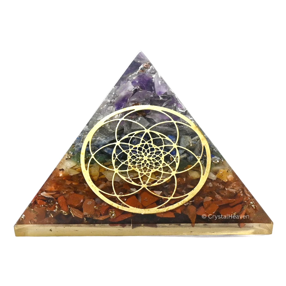 7 Chakra Orgone Pyramid (Seed Of Life)