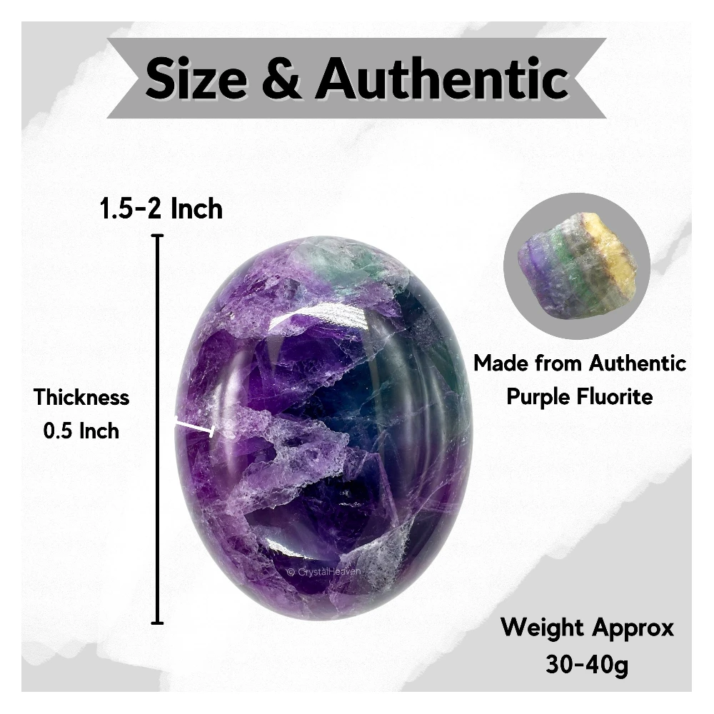 Purple Fluorite Palm Stone