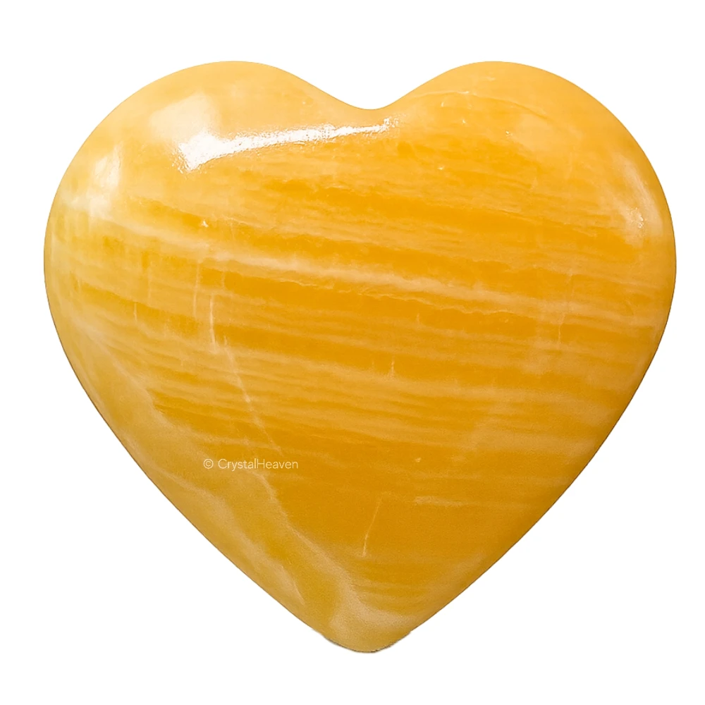 Yellow Calcite Heart