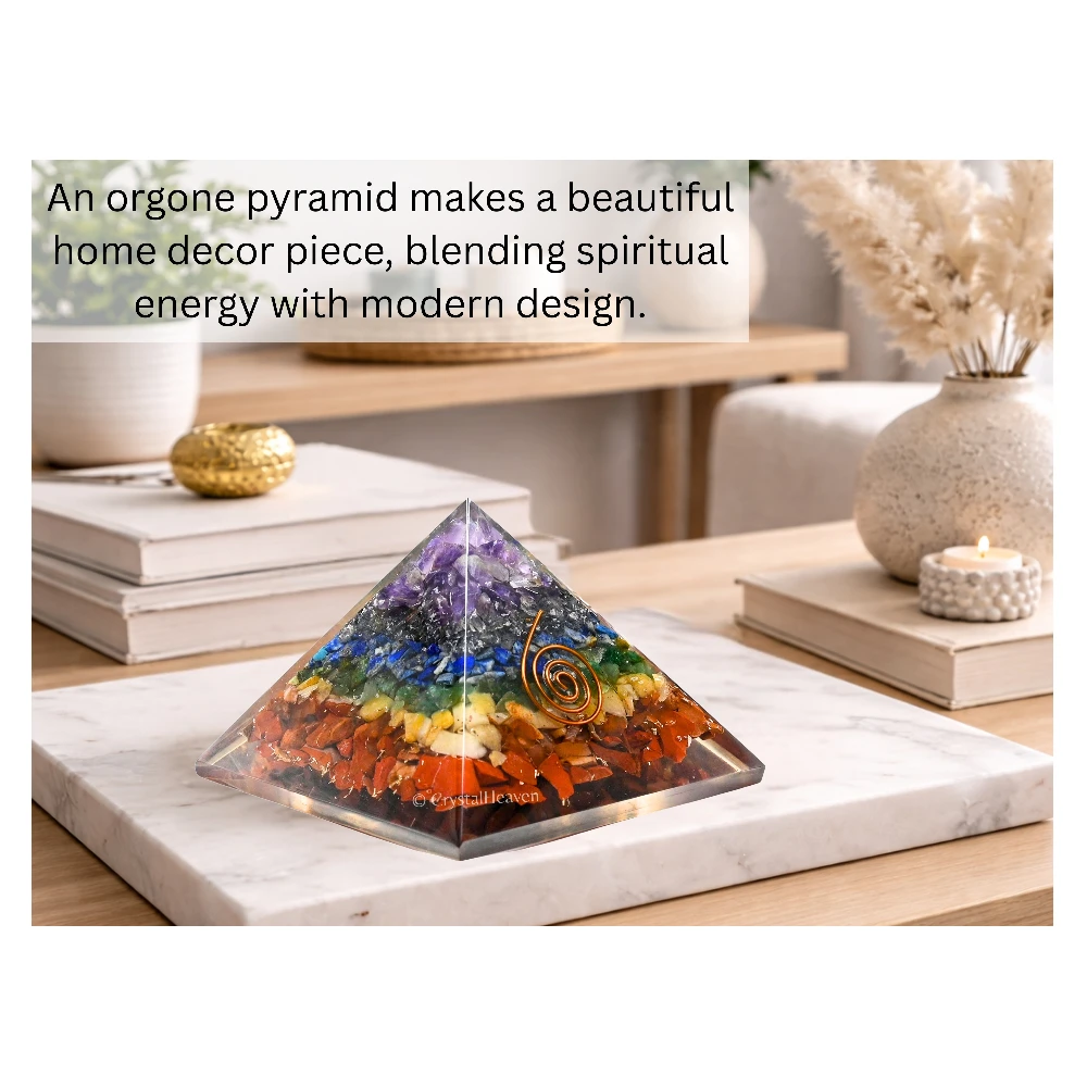 7 Chakra Orgone Pyramid (Copper Coil)