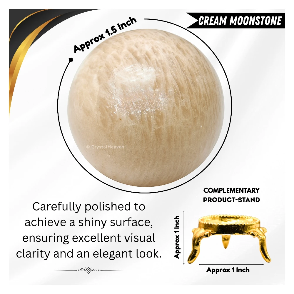 Cream Moonstone Sphere (1.5 Inch)