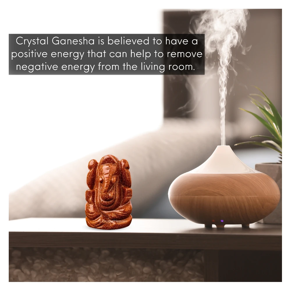 Red Goldstone Crystal Ganesh Ganpati