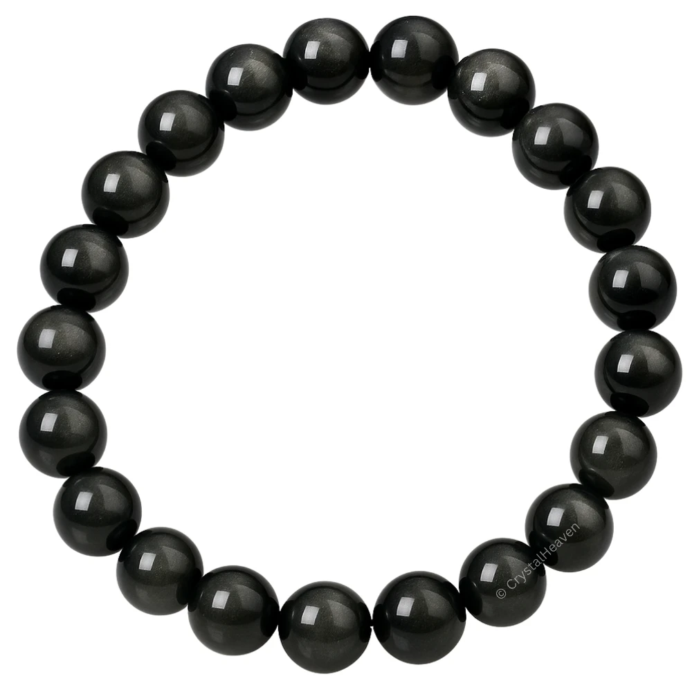 Silver Sheen Obsidian Bracelet (Elastic)