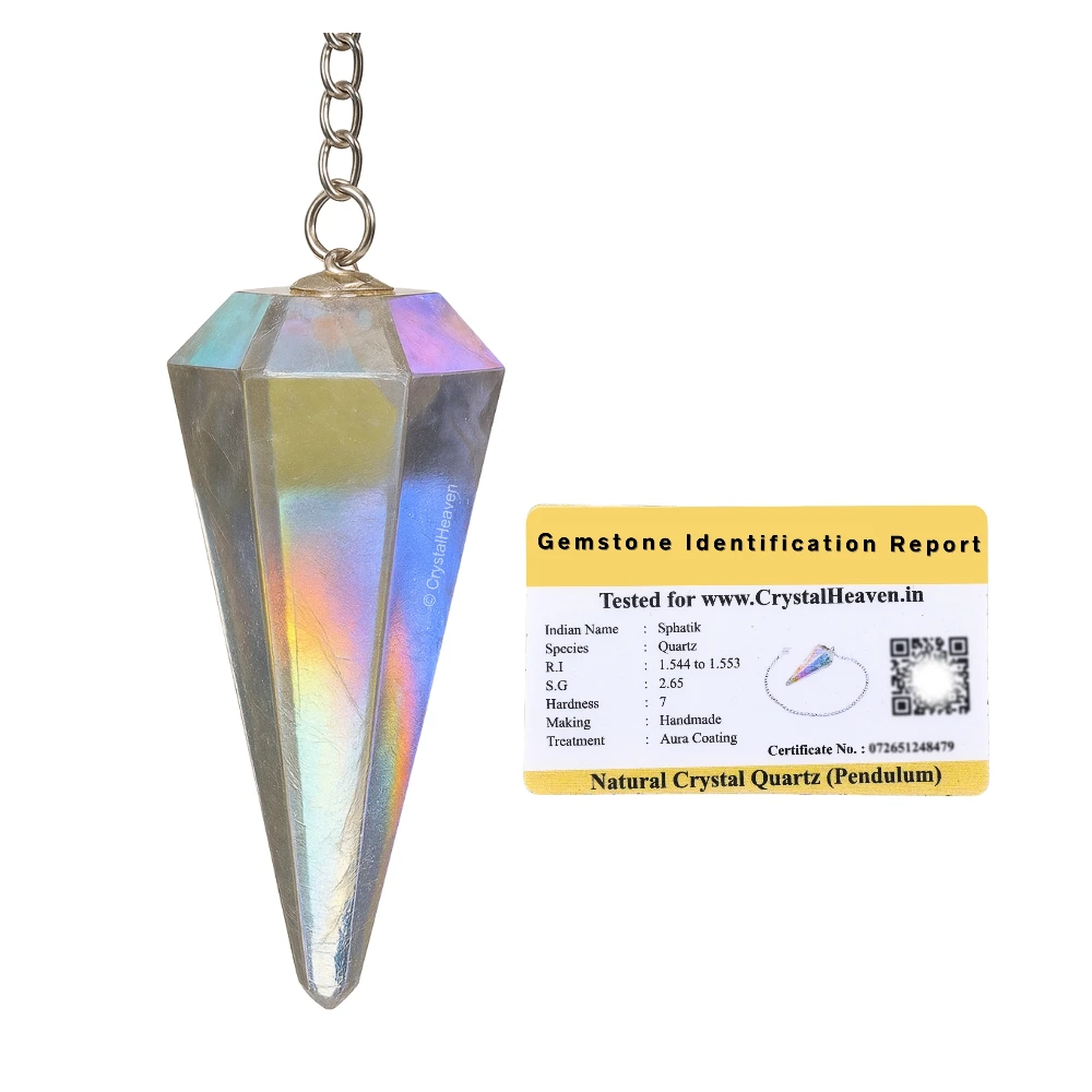 Angel Aura Quartz Pendulum