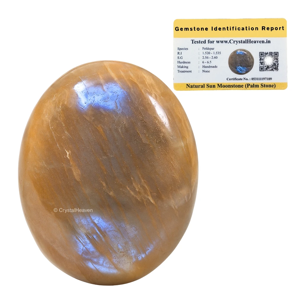 Sun Moonstone Palm Stone