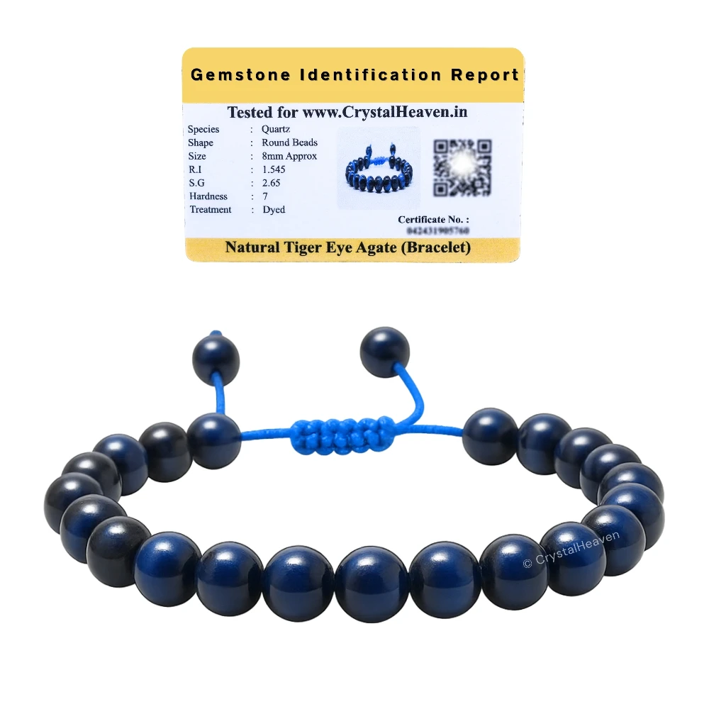 Blue Tiger Eye Bracelet (Adjustable)