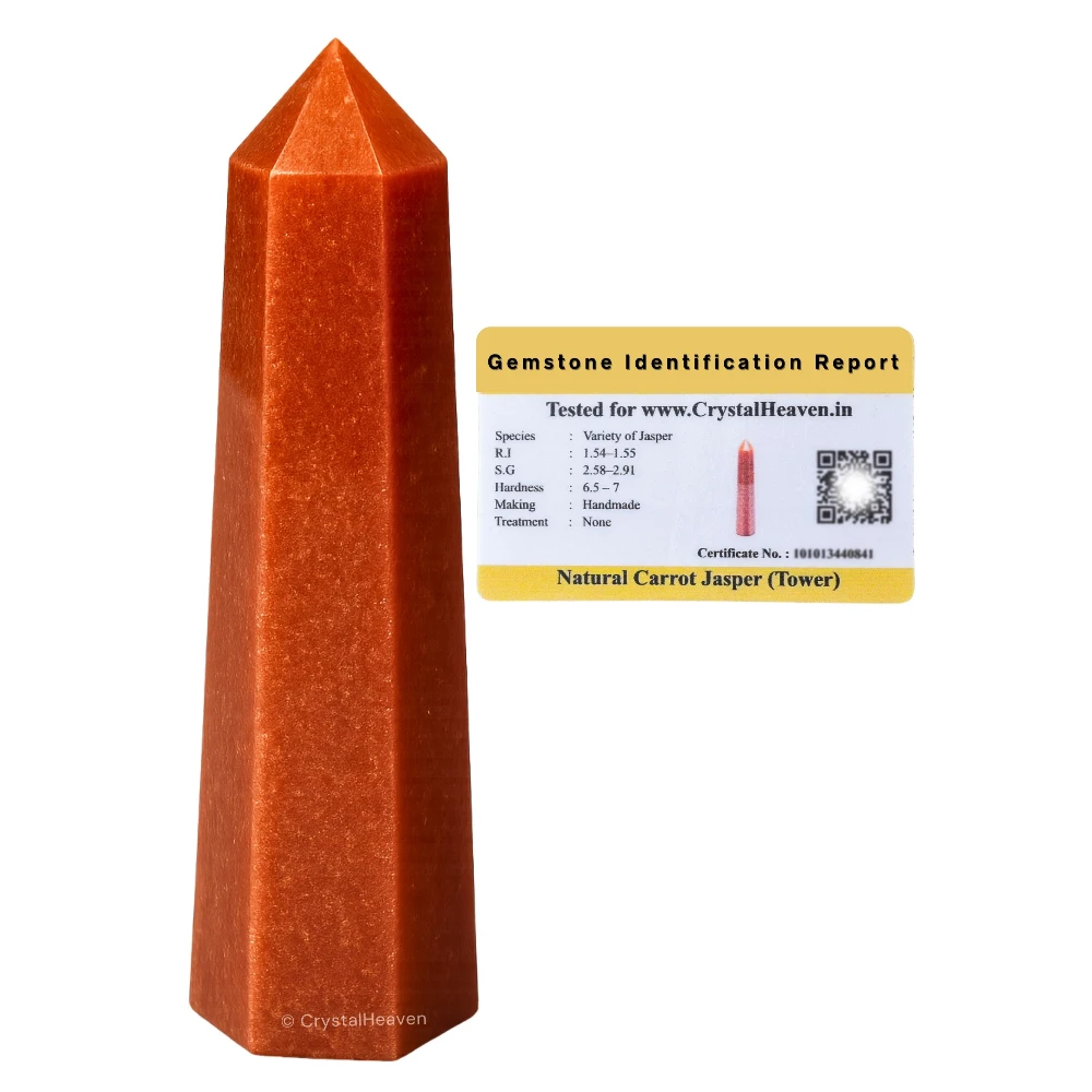 Carrot Jasper Crystal Tower (2" to 3" inch)