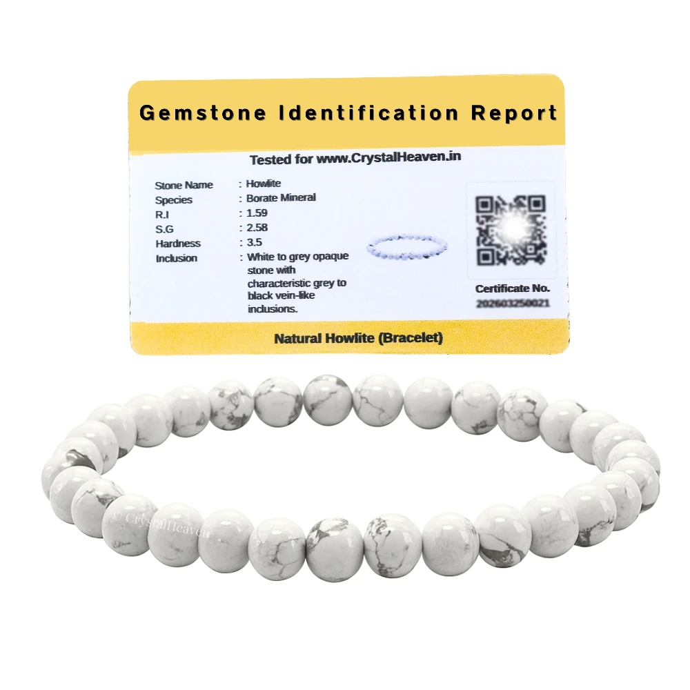 Howlite Healing Crystal Bracelets - 6mm Beads
