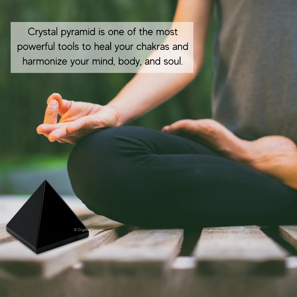 Black Obsidian Pyramid (1.5 Inch)