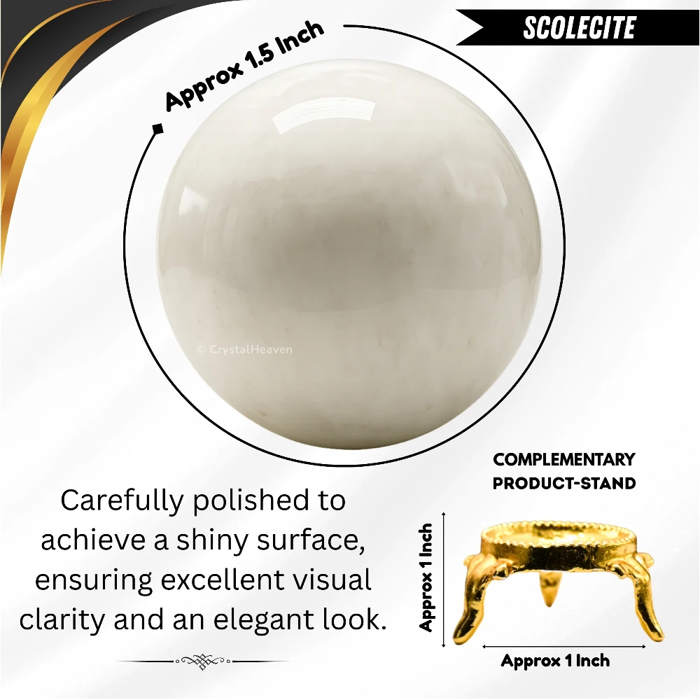 Scolecite Sphere (1.5 Inch)