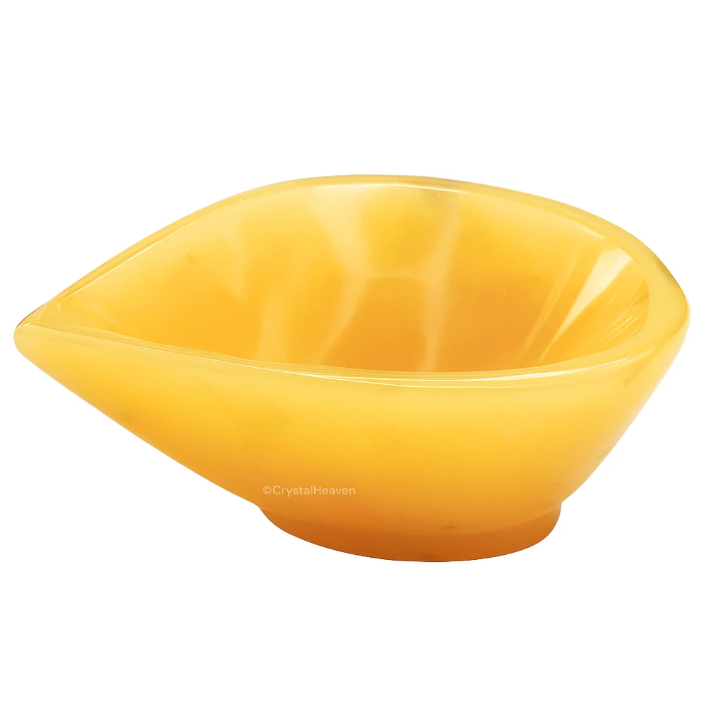 Yellow Aventurine Crystal Diya - 1 Batti
