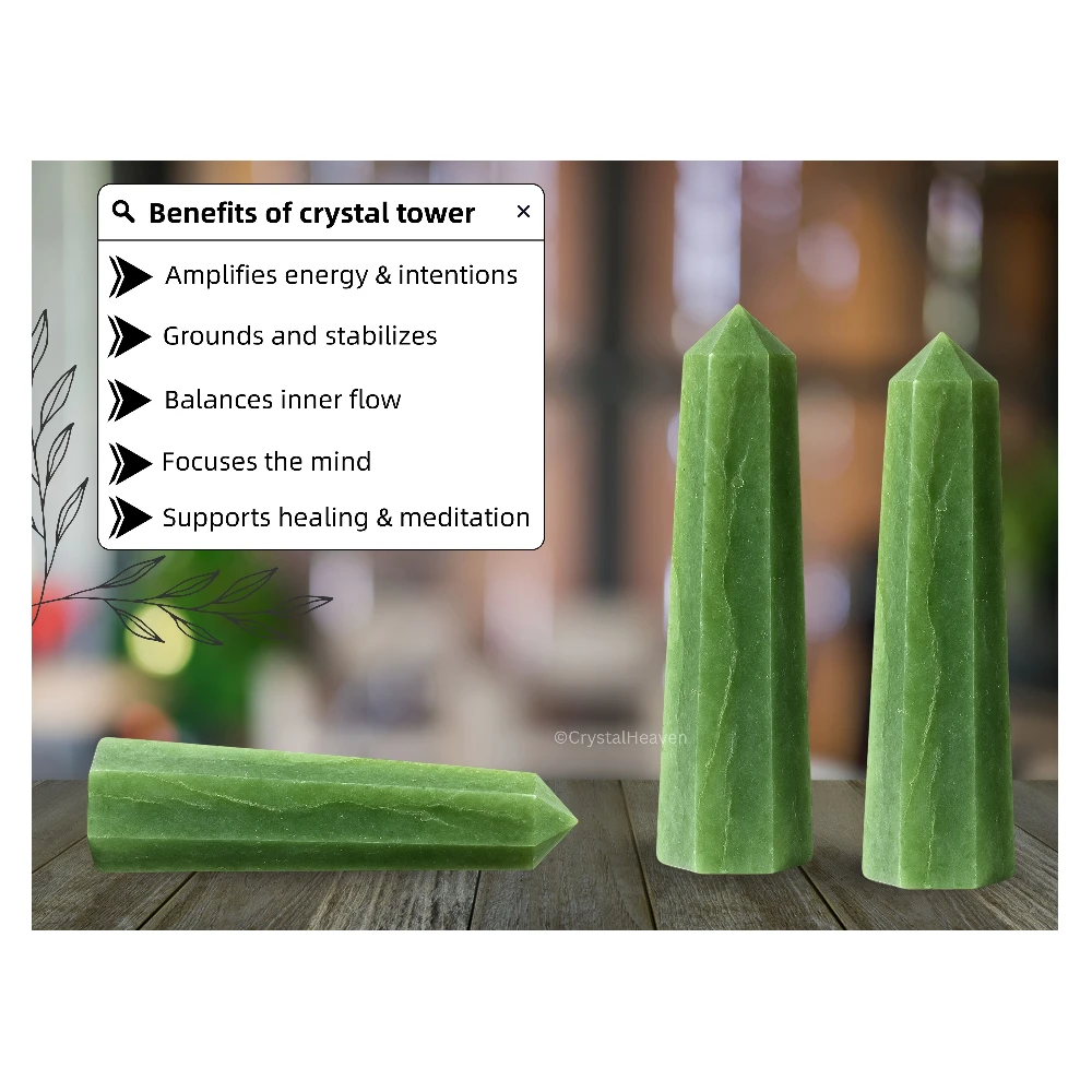 Light Green Aventurine Crystal Tower (2" to 3" inch)