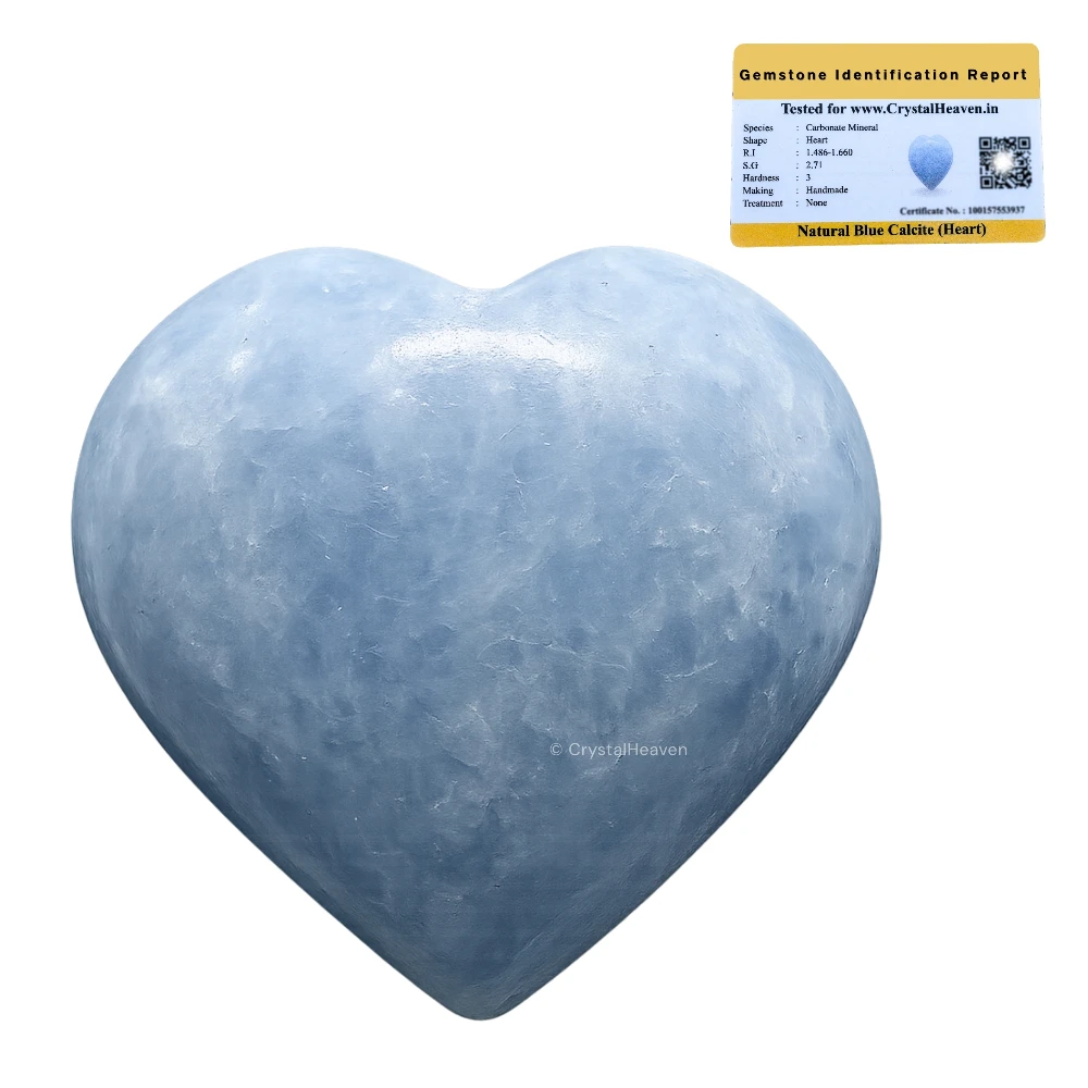 Blue Calcite Celestite Heart