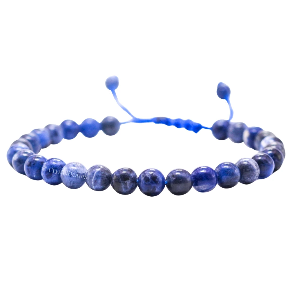 Sodalite Healing Crystal Bracelets - 6mm Beads (Adjustable)