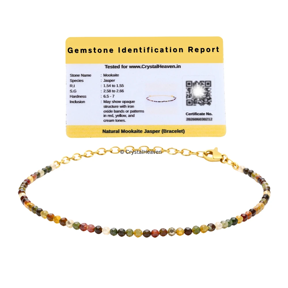 Mookaite Bracelets - 2mm Faceted Beads (Gold)