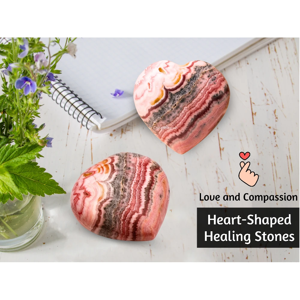 Rhodochrosite Heart