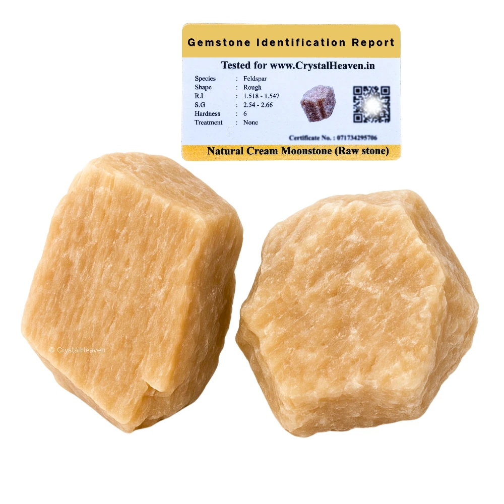 Raw Cream Moonstone Crystals (2 Pieces)