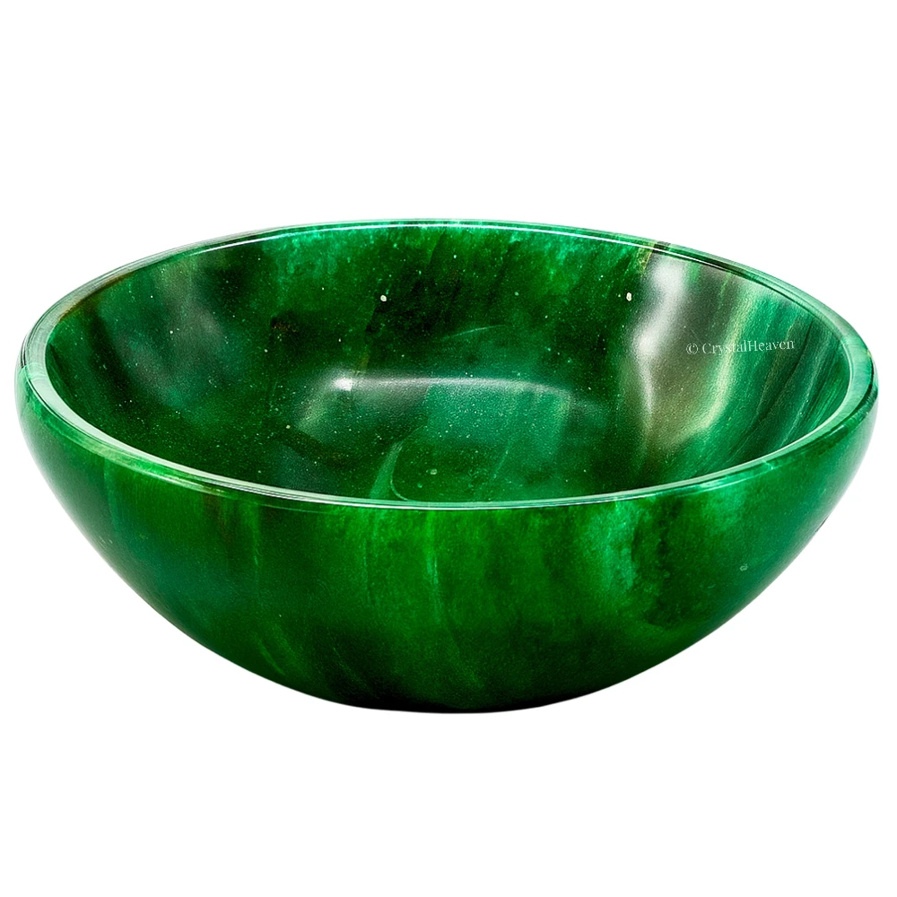 Dark Green Aventurine Crystal Bowl - 3 Inch