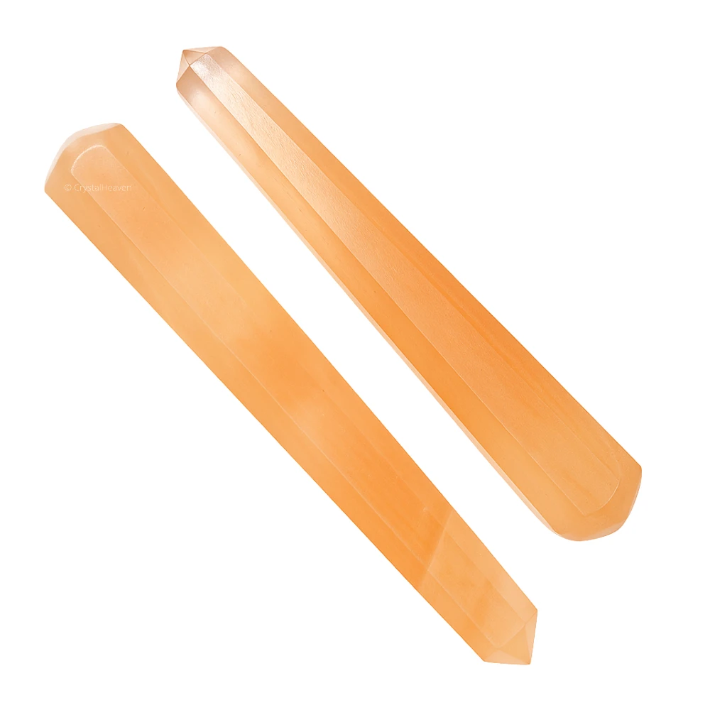 Orange Selenite Wand (Faceted)