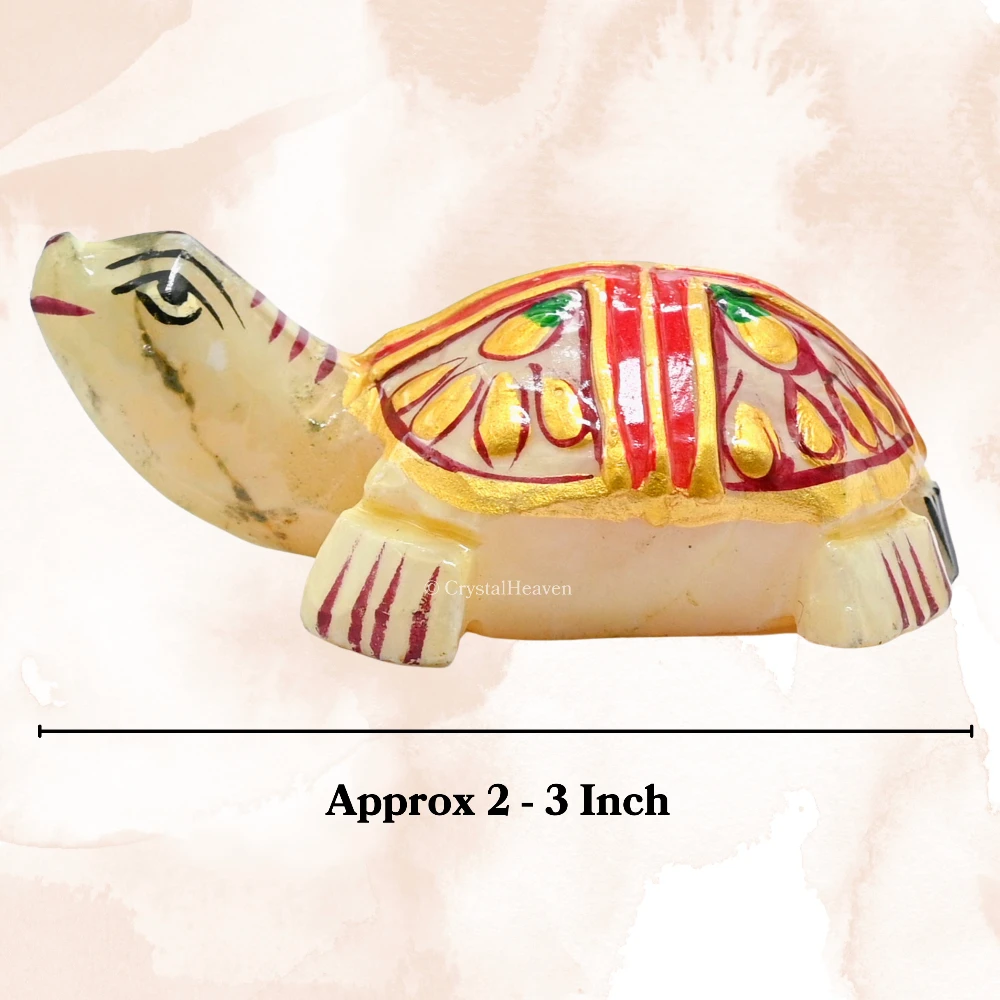 Yellow Aventurine Crystal Gemstone Hand Painted Tortoise (2-3 Inch)