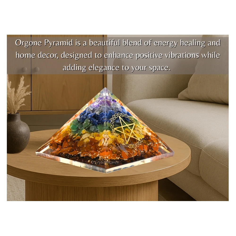 7 Chakra Orgone Pyramid (Pentacle)