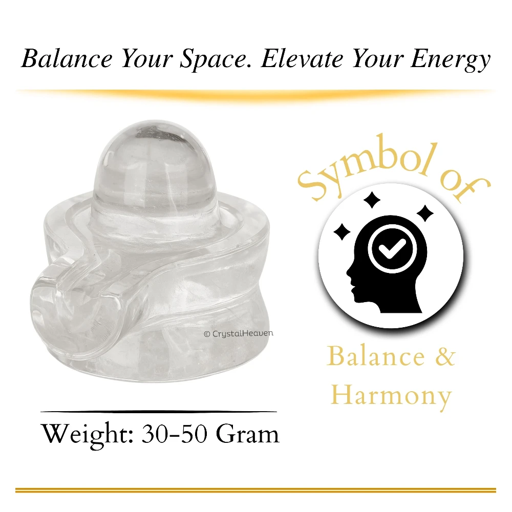 Sphatik Shivling Premium Grade (30-50 Gram)