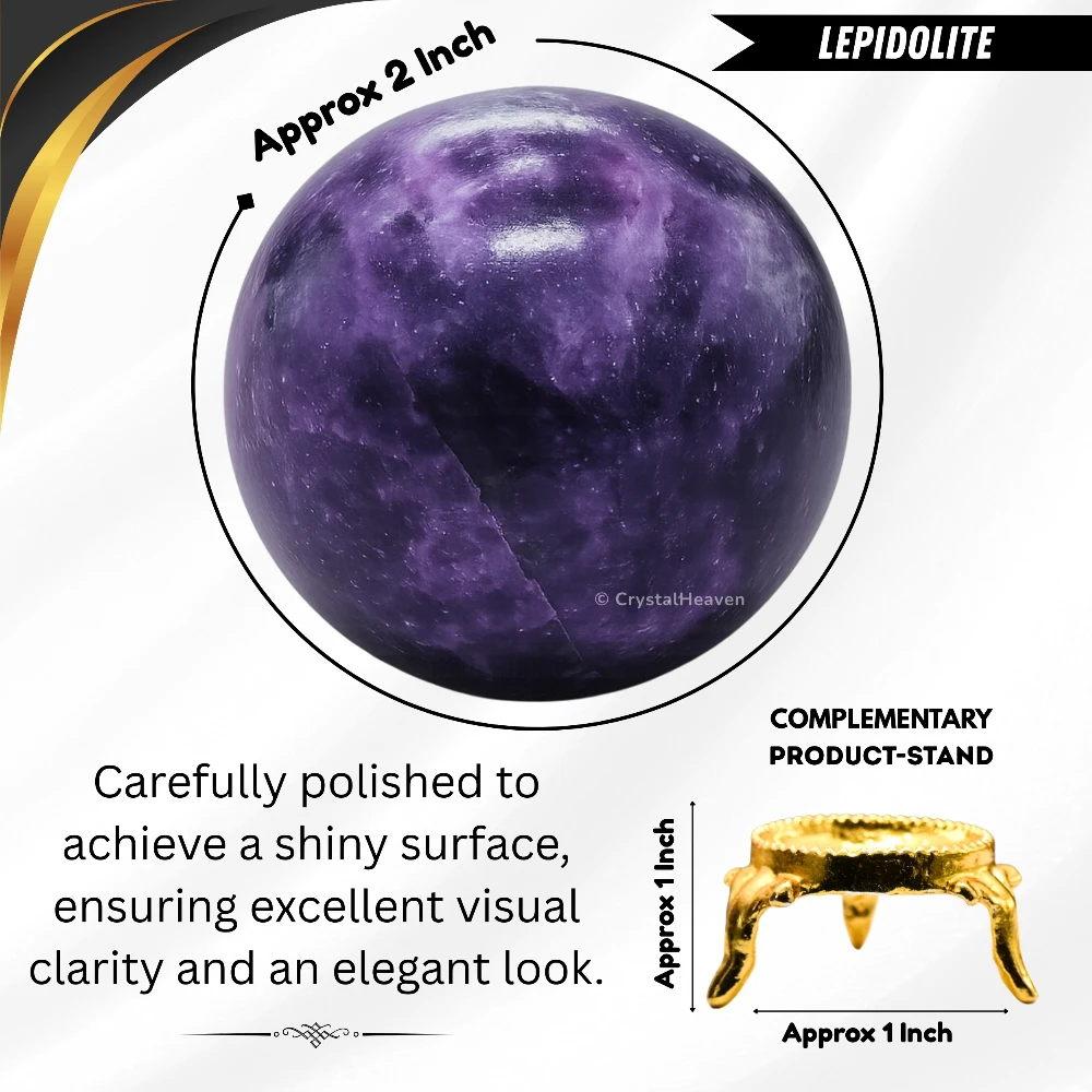Lepidolite Sphere (2 Inch)