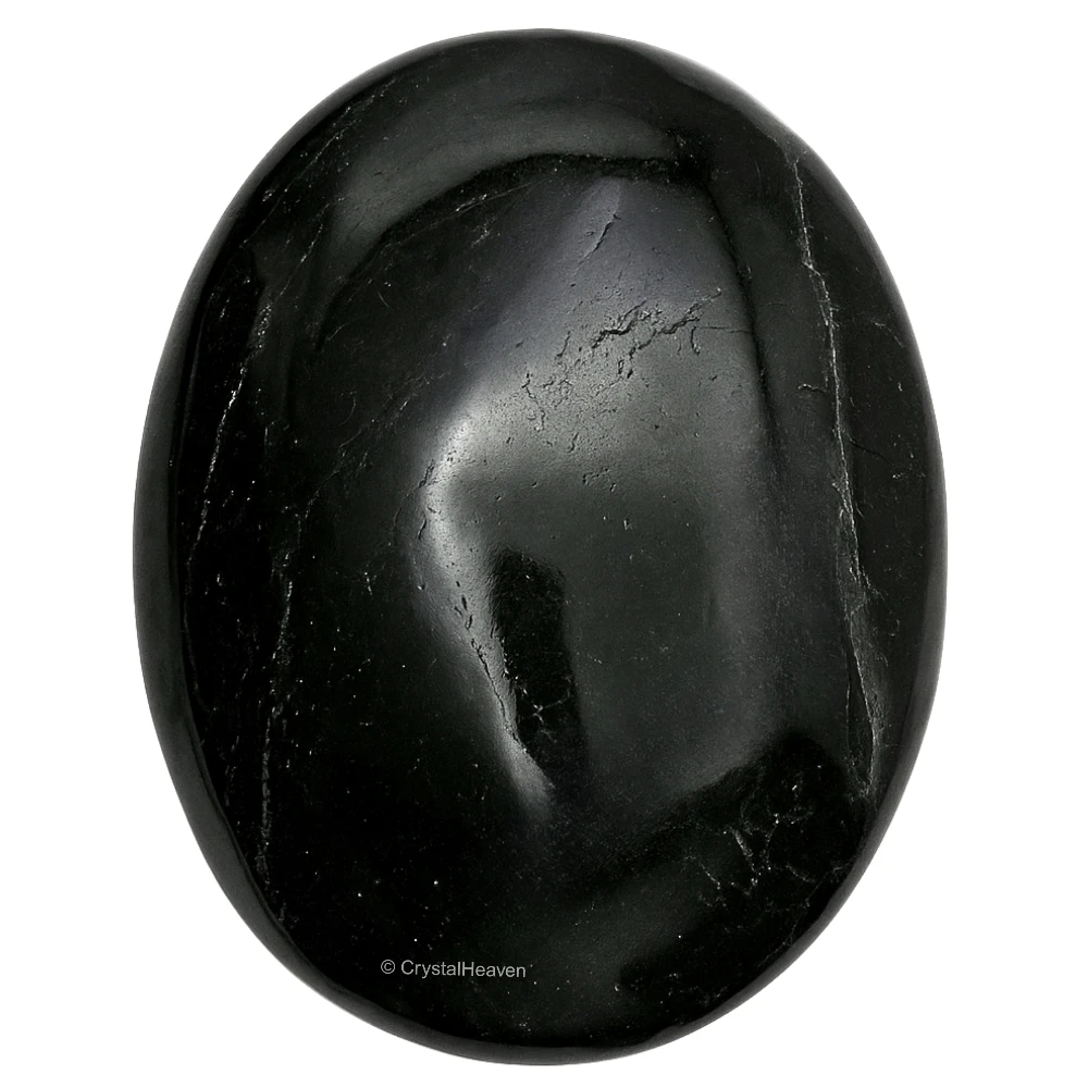 Natural Black Tourmaline Palm Stone