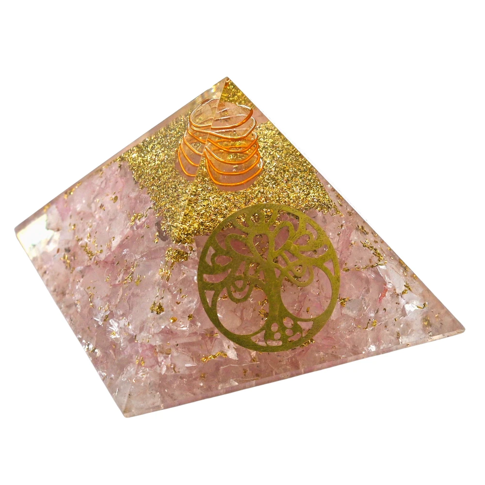 Rose Quartz Orgone Pyramid (TOL Hole Wala)
