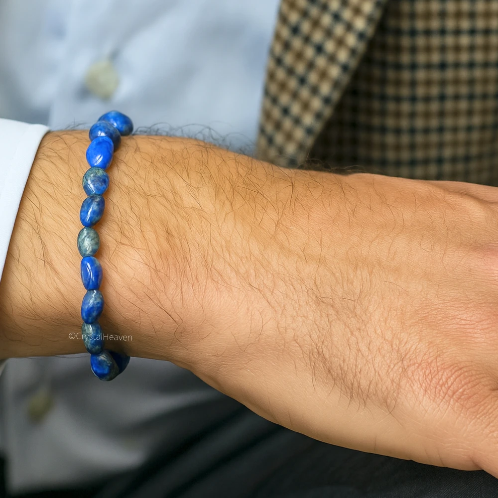 Lapis Lazuli Tumbled Bracelet (Elastic)