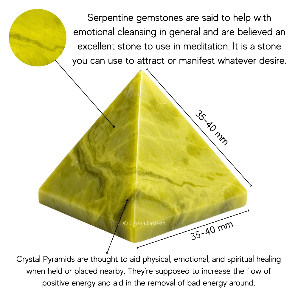 Serpentine Pyramid (1.5 Inch)