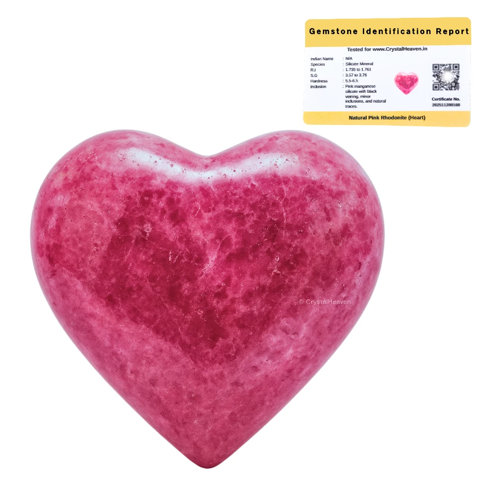 Pink Rhodonite Heart