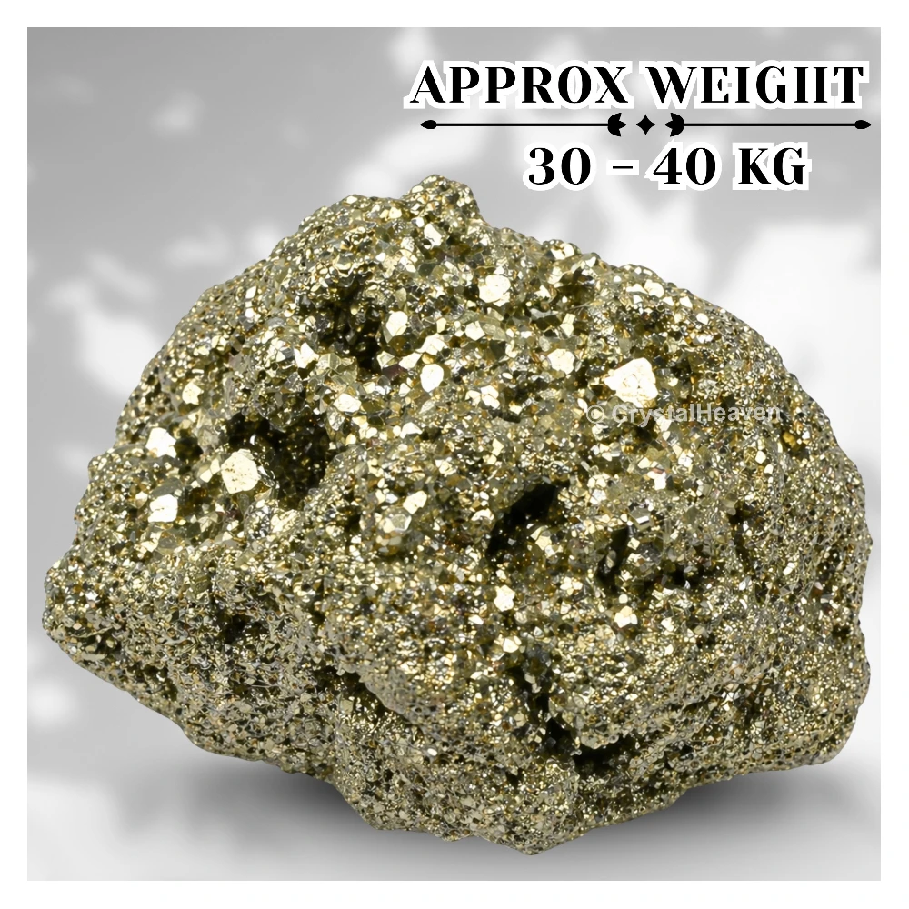 Large Pyrite Cluster – Natural Raw Crystal for Wealth & Feng Shui Decor (30 - 40 kg)