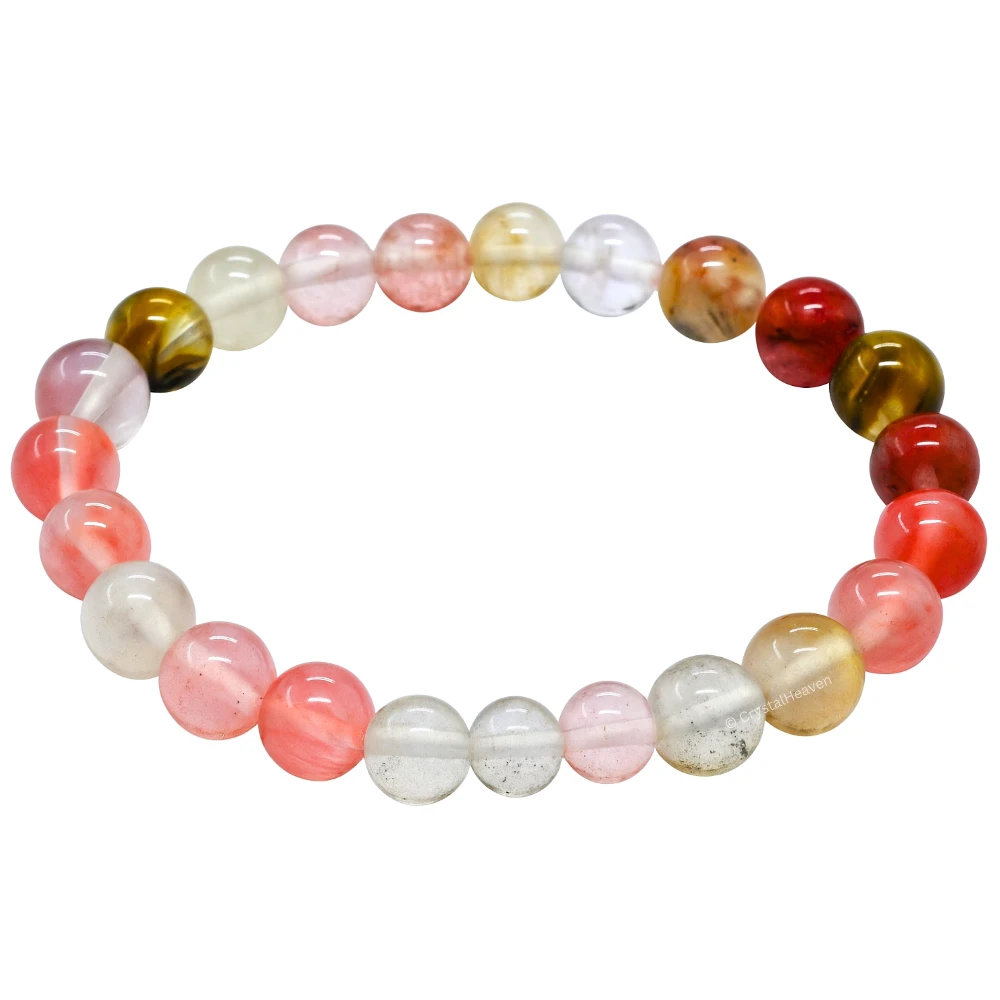 Multi Cherry Quartz Bracelet (Elastic)