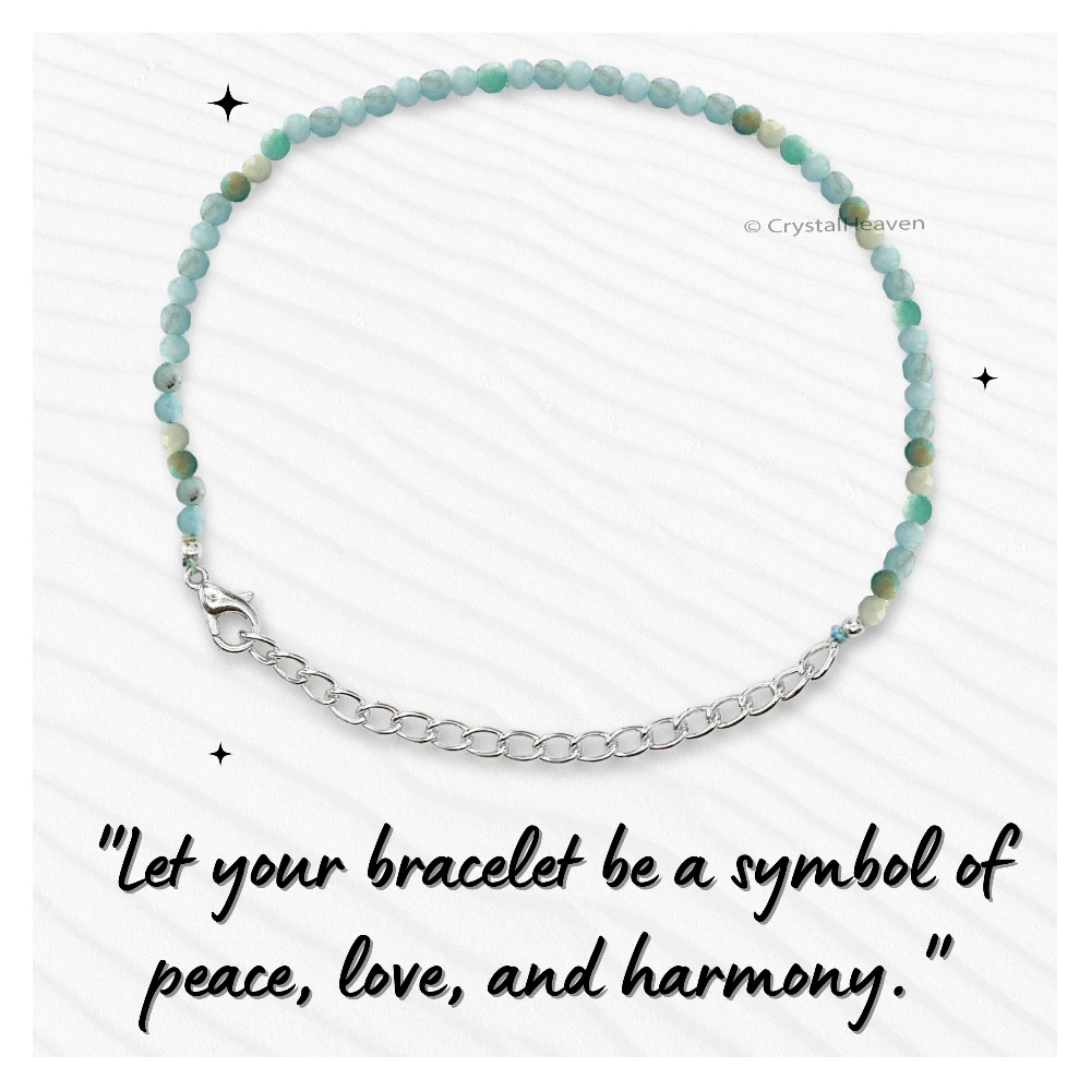 Amazonite Bracelets - 2mm Faceted Beads (Silver)