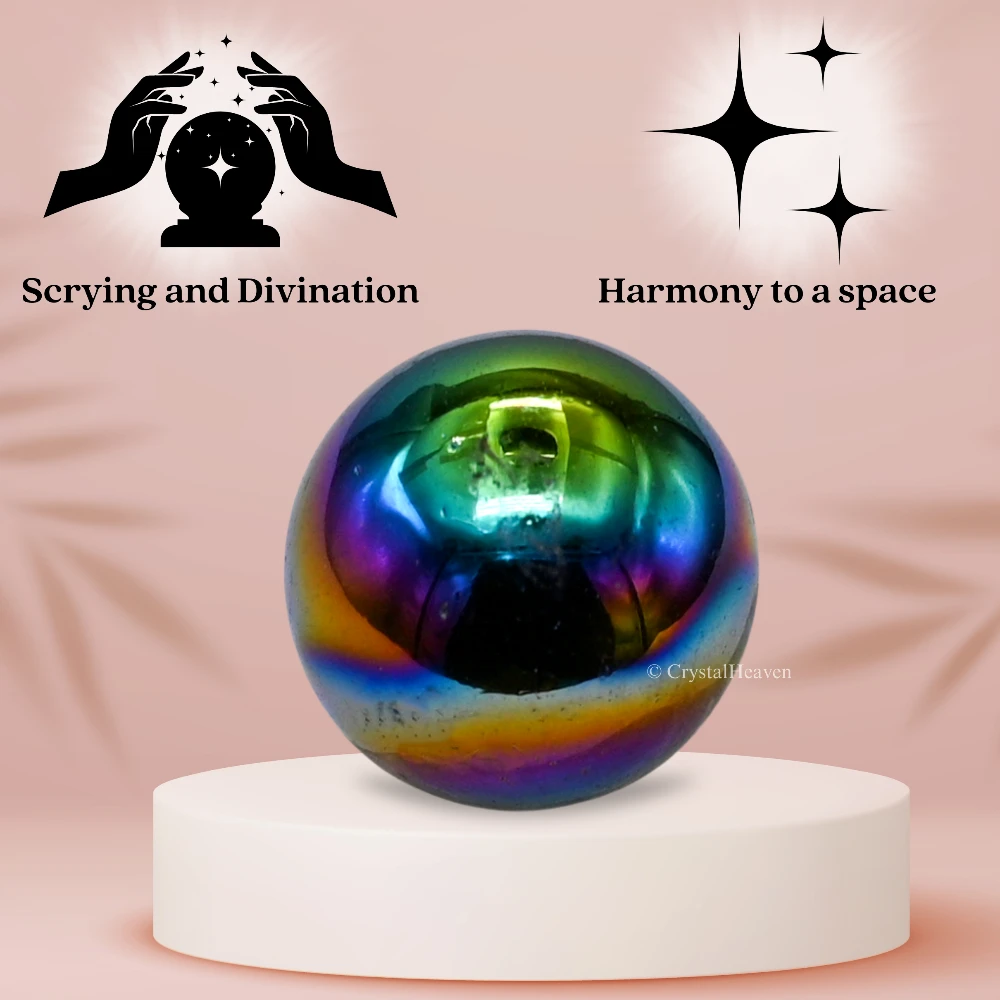 Titanium Aura Quartz Sphere (1 Inch)