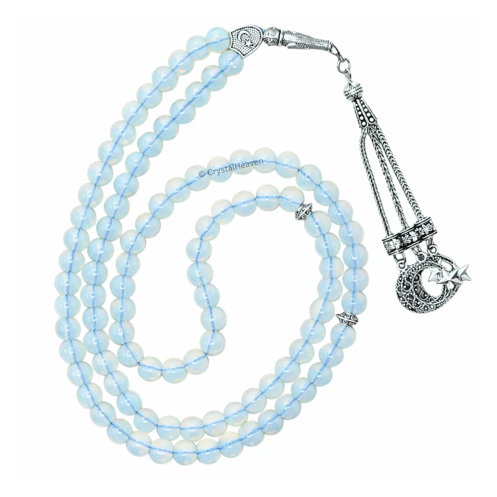 Opalite Crystal Tasbih (Silver)