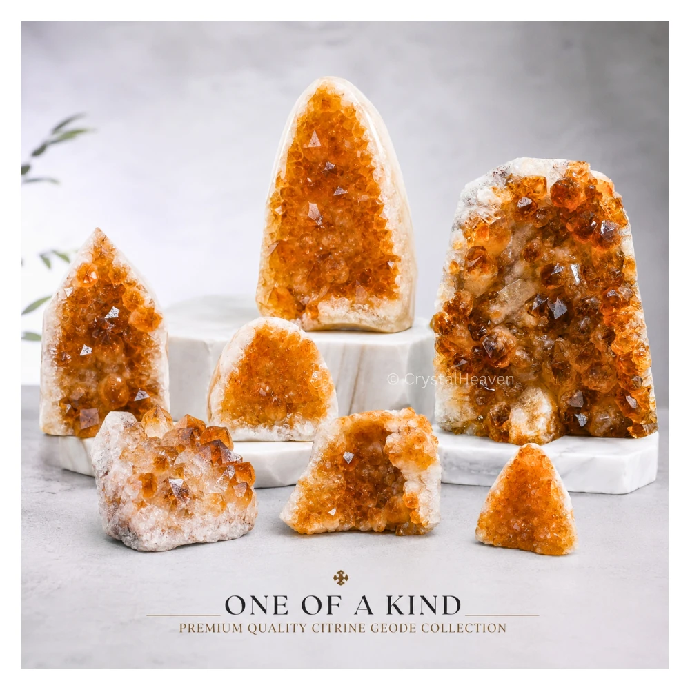 Natural Citrine Cluster Geode (300-500 Gram)