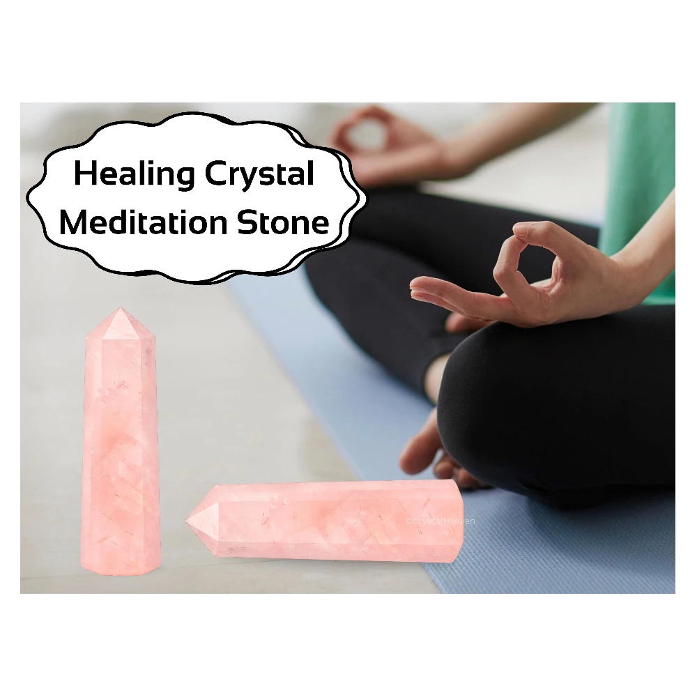 Star Rose Quartz Crystal Tower (3" to 4" inch)