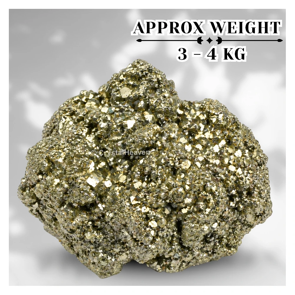 Large Pyrite Cluster – Natural Raw Crystal for Wealth & Feng Shui Decor (3 - 4 kg)