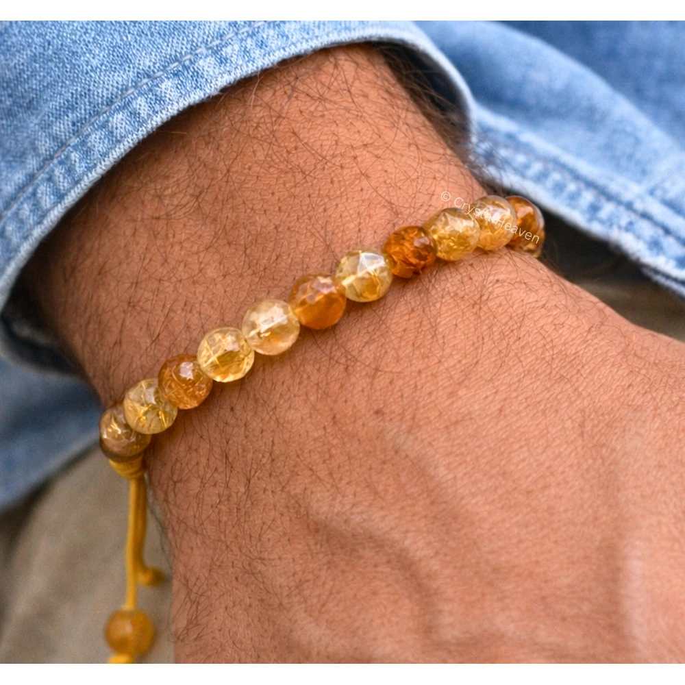 Citrine Bracelet (Faceted-Adjustable)