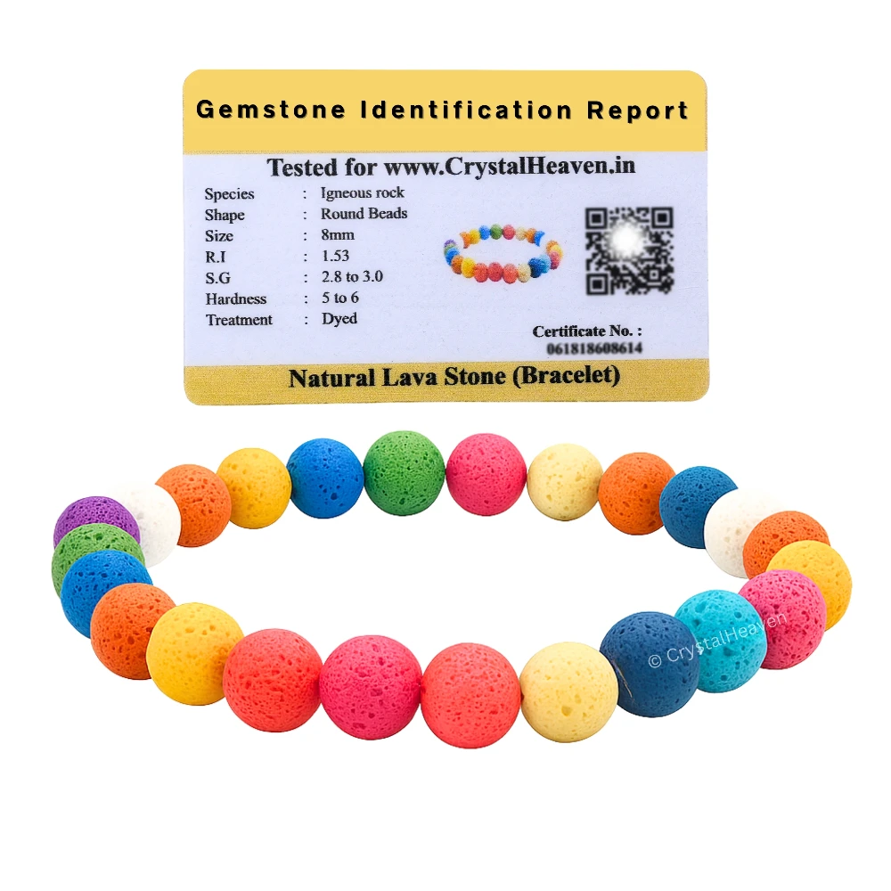 Multi Lava Stone Bracelet (Elastic)