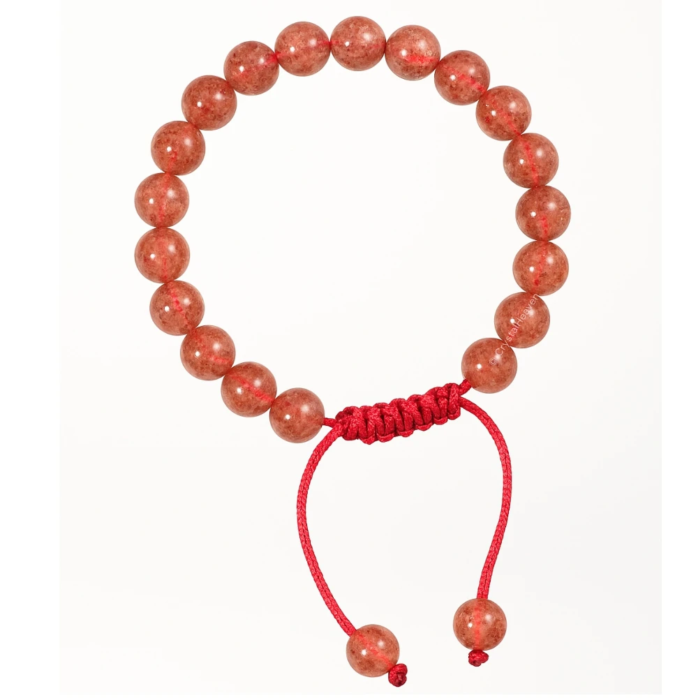 Strawberry Quartz  Bracelet (Adjustable)
