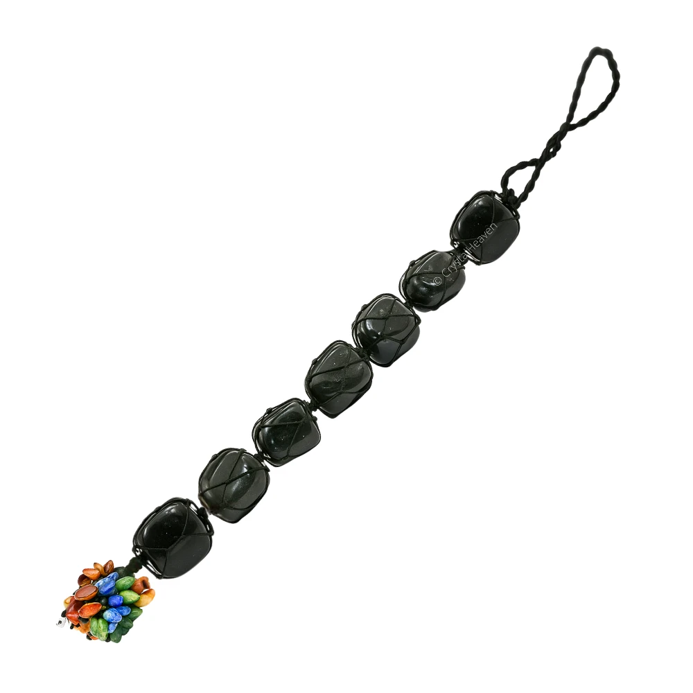 Black Tourmaline Tumbled Car Hanging Ornaments