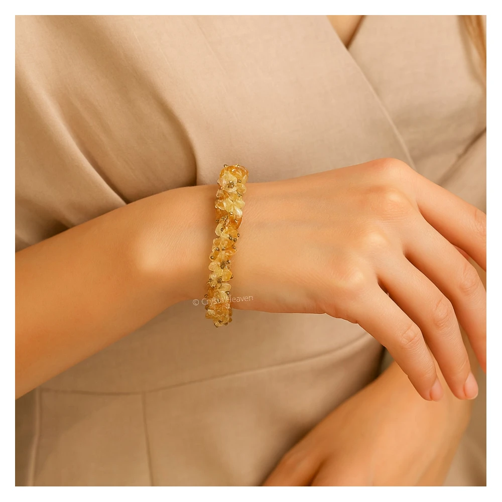 Citrine Chips Bead Bracelet