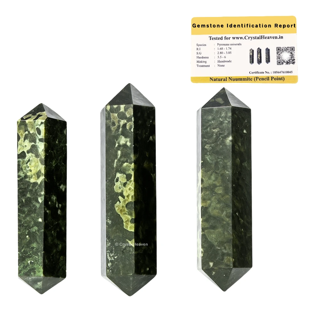 Nuummite Pencil Points (Double Terminated) (Set of 10)